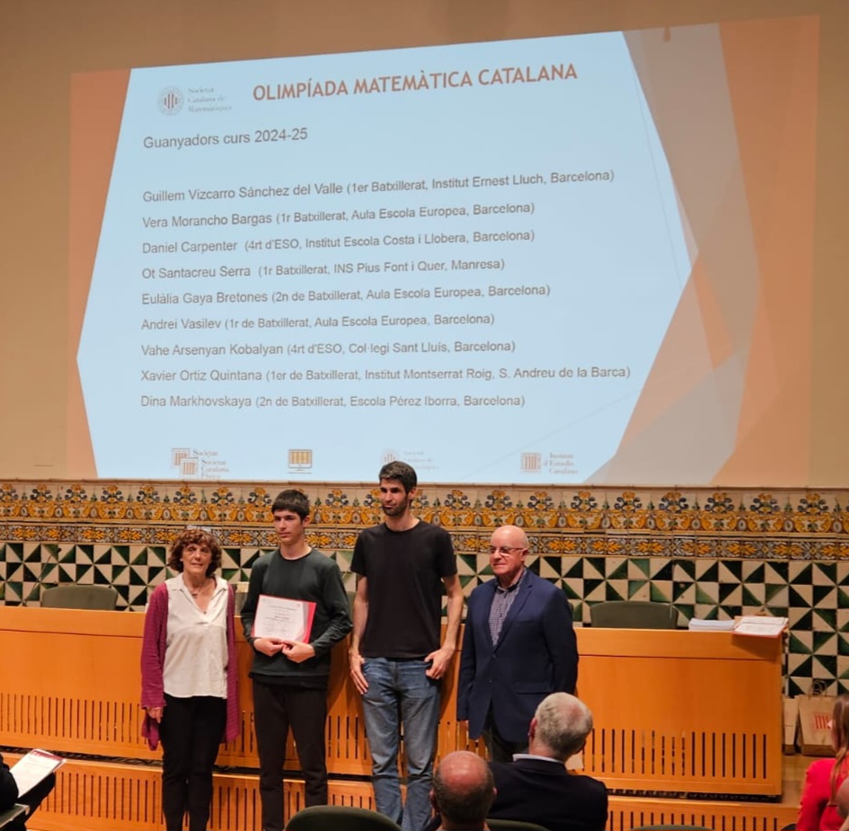 OT SANTACREU, un alumne “olímpic”. Finalista en les olimpíades de matemàtiques, de física i de química