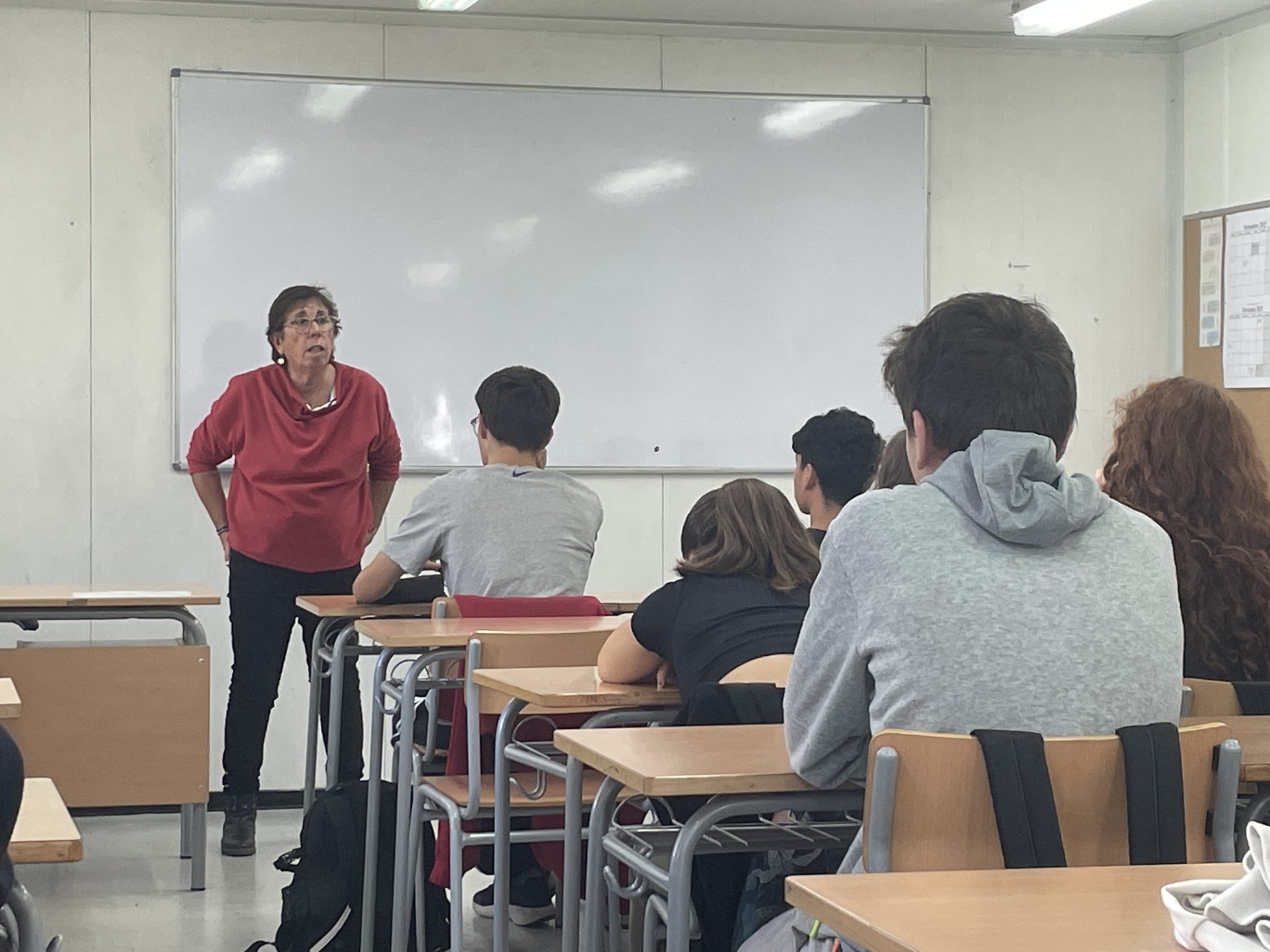 Assumpta Montellà visita els alumnes de 1r de Batxillerat